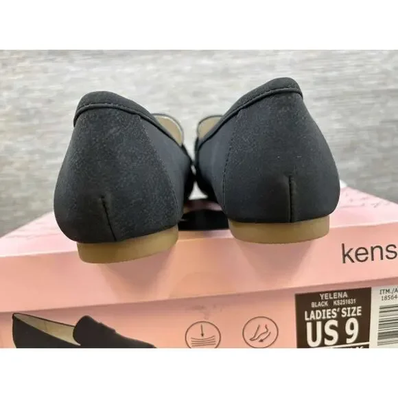 Kensie Womens Yelena Loafers Flats Size 9 Black Slip On Comfort Casual Shoes NEW - Picture 6 of 8